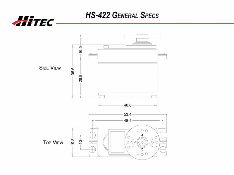 422 Standard Servo Hitec RCD Inc