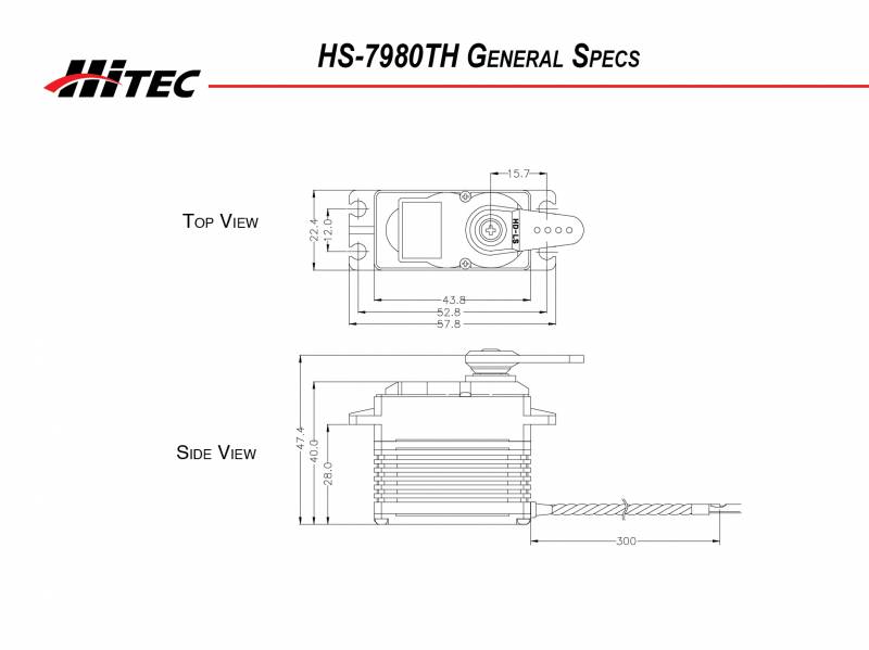 Hitec HS-7980TH Mega Torque HV Coreless Titanium Gear Servo 7955tg